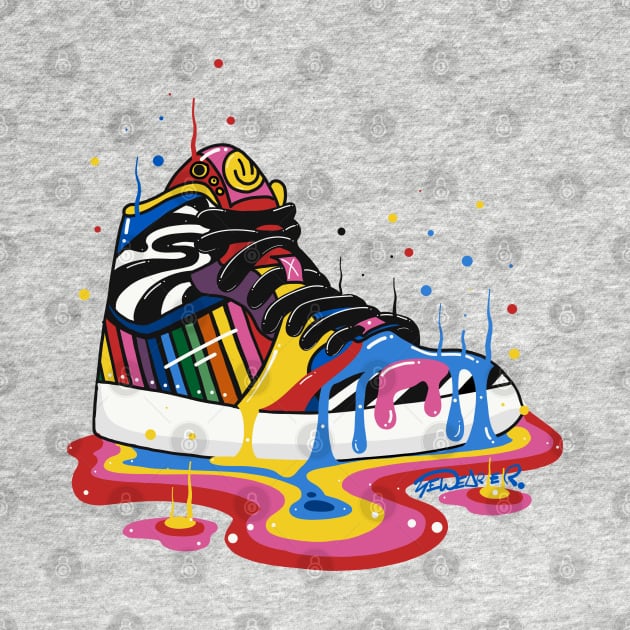 Rainbow Melting Sneaker by ms_wearer